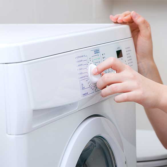 washing machine for elastic interface pad